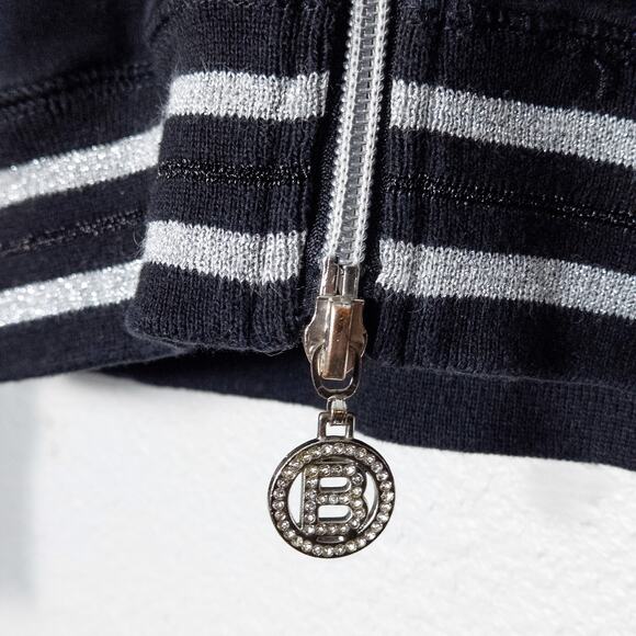 BCBGMaxAzria Women’s Zip Up Jacket Y2K Bling Streetwear Rhinestone Logo Size XL - Picture 9 of 13